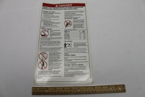 Genie Lift Part # 114171GT - DANGER DECAL, EA