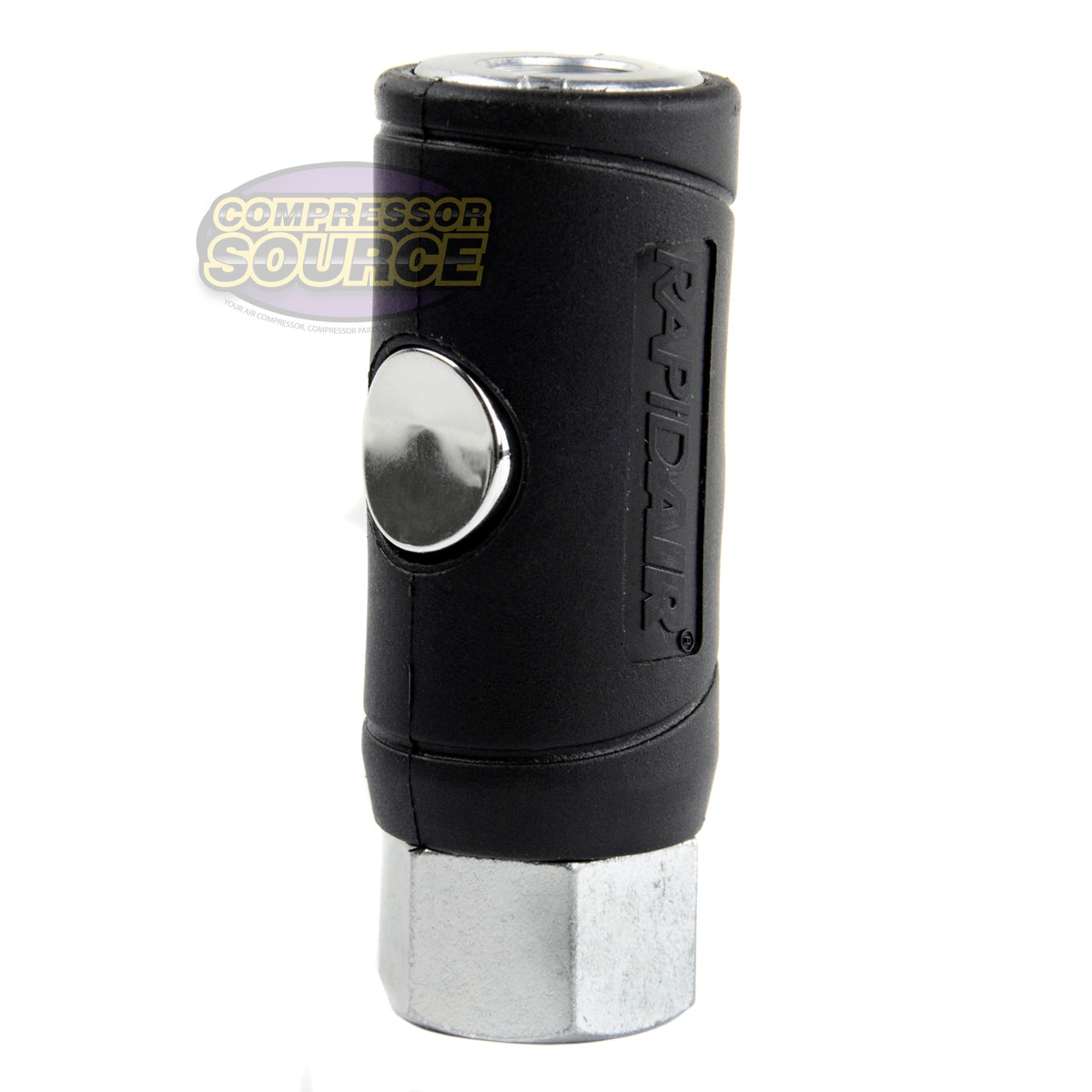 1/4" FNPT Air Coupler 1/4" Body Push Button Release Industrial Style Safety Plug K7220