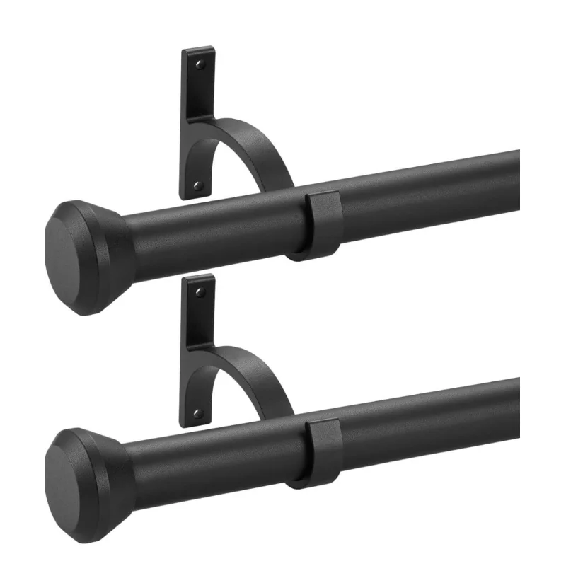 Kemmie Curtain Rods Frosted Black
