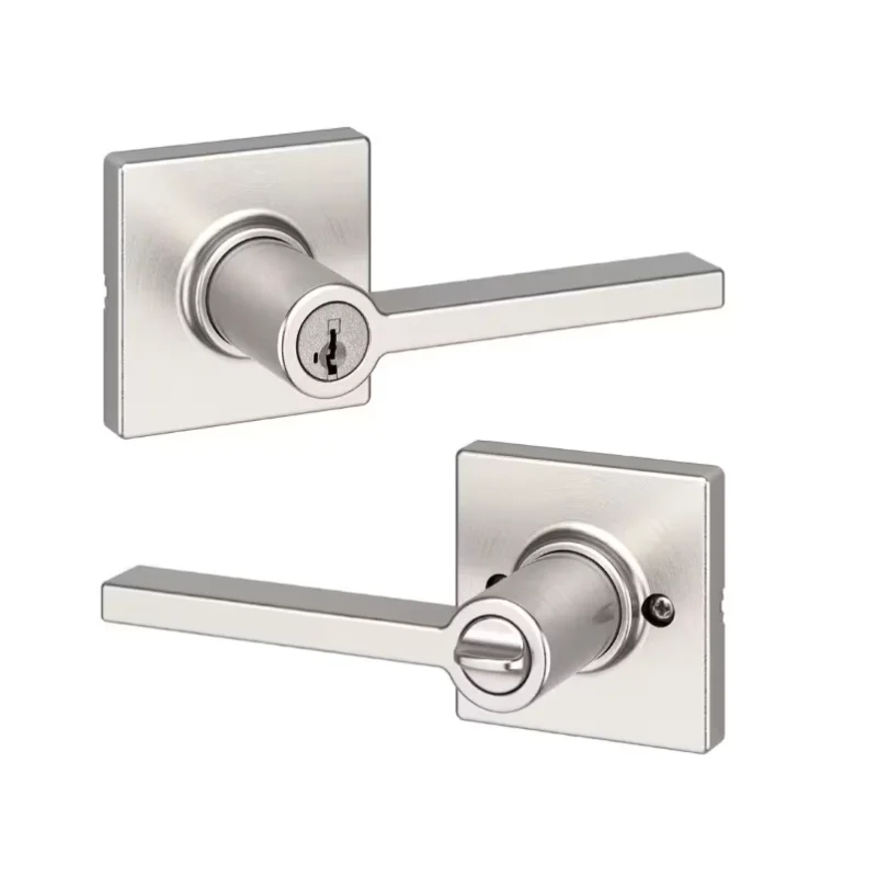 Kwikset Casey Lever Entry Lock Satin Nickel 94050-678