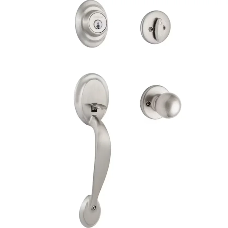 Kwikset Dakota Single Main Entrance Handleset Lock Satin Nickel 96870-090