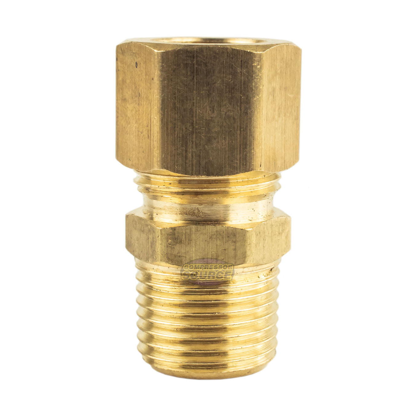 3/8" OD x 3/8" MNPT Connector Brass Compression Fitting for 3/8" OD Tube