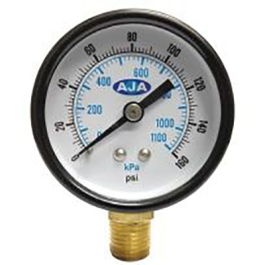 1.5" Dial - 0-160 PSI - 1/8" NPT Lower Mount - Dry Dial Pressure Gauge