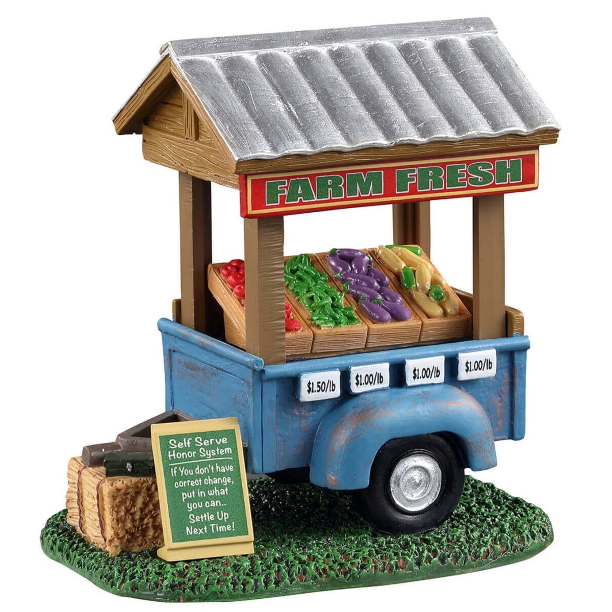 Lemax Harvest Crossing Table Accent: Farm Fresh Vegetable Trailer #13565