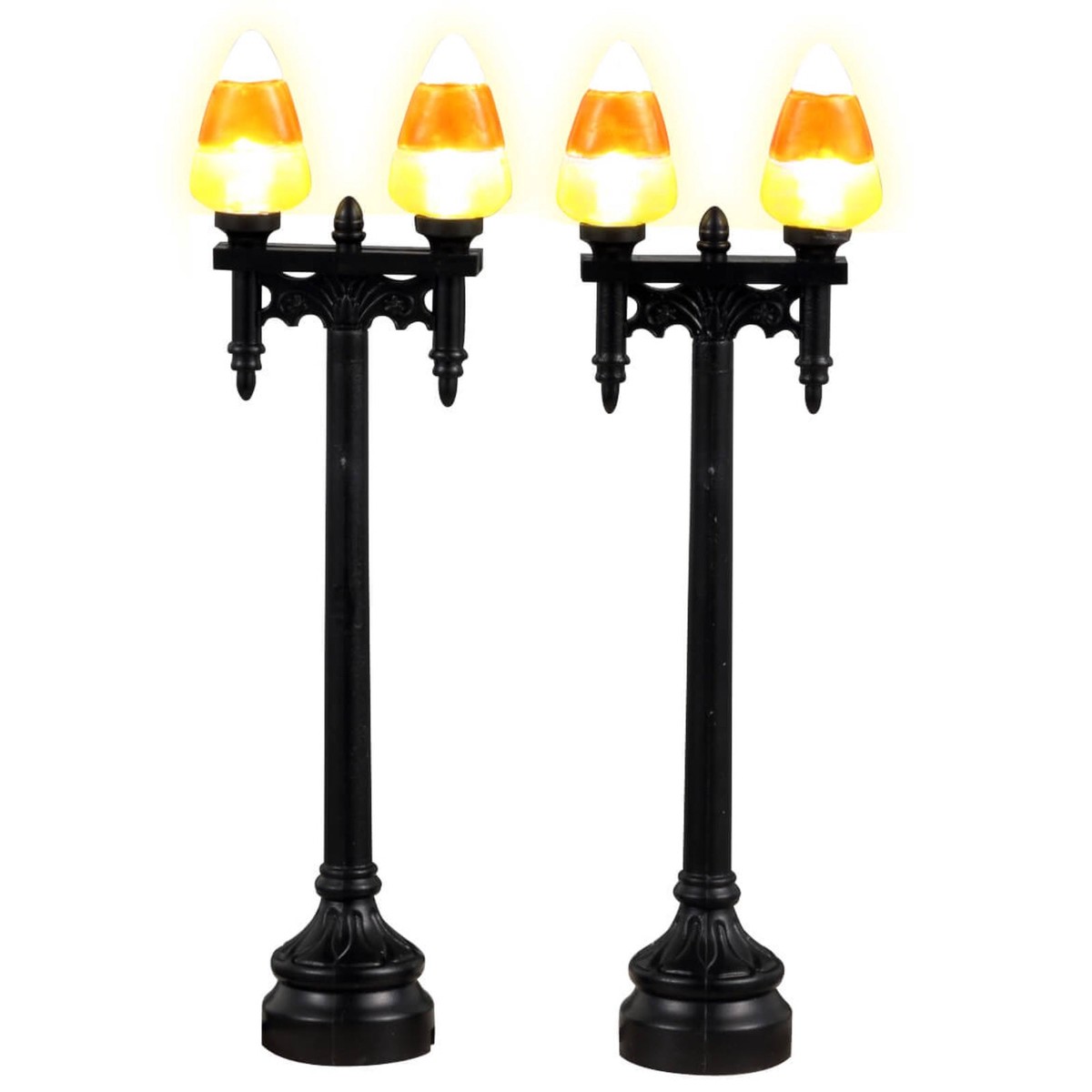 Lemax Spooky Town Candy Corn Street Light, Set of 2 #34071