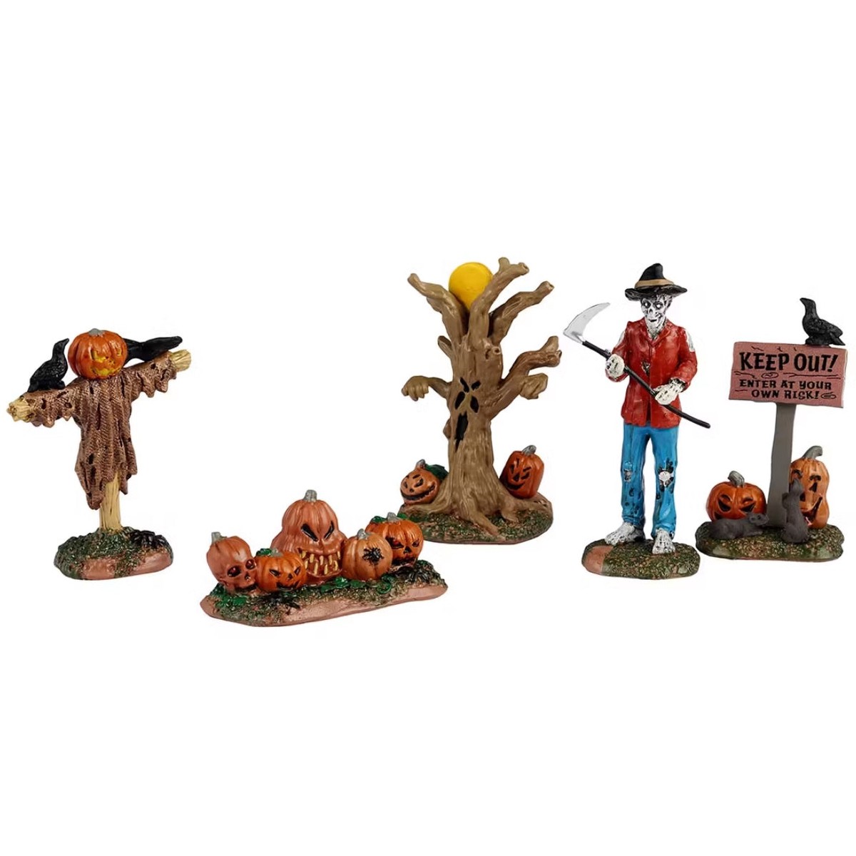 Lemax Spooky Town Creepy Pumpkin Patch, Set of 5 #52513