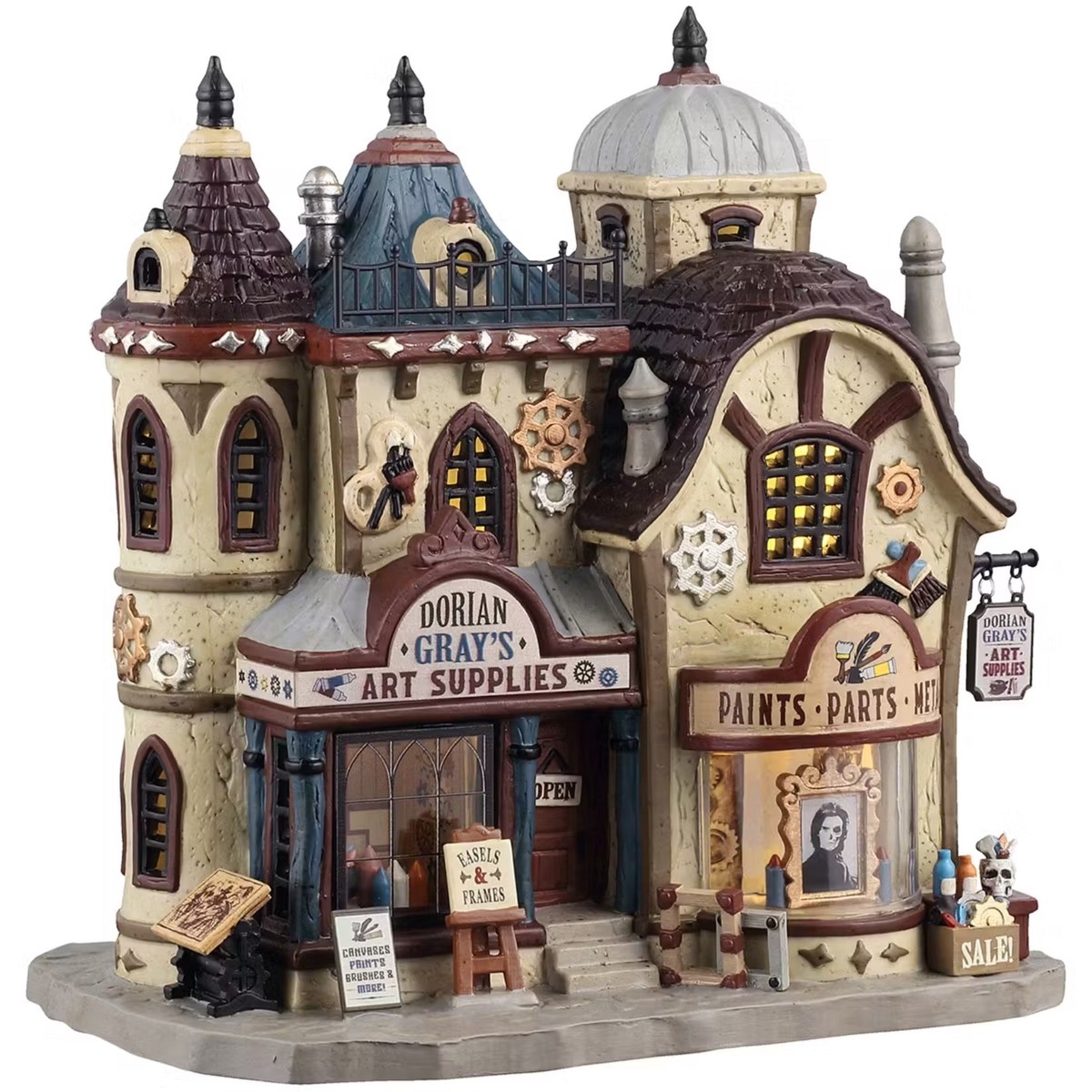 Lemax Spooky Town Dorian Gray's Art Supplies #55306