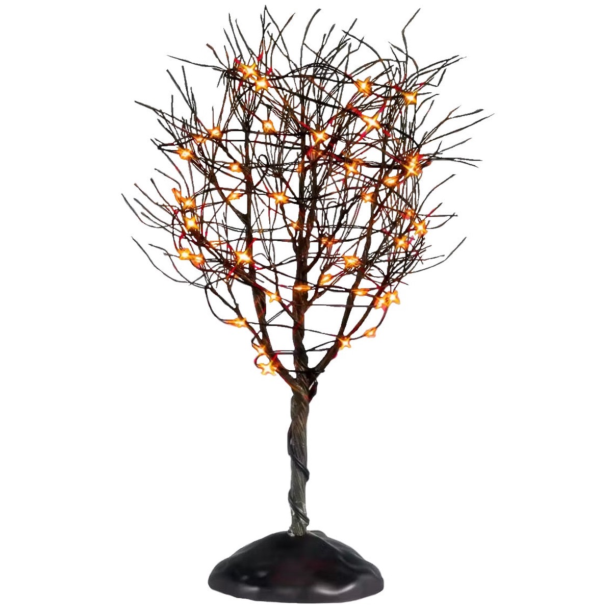 Lemax Spooky Town Dry Tree with Orange Lights #54520
