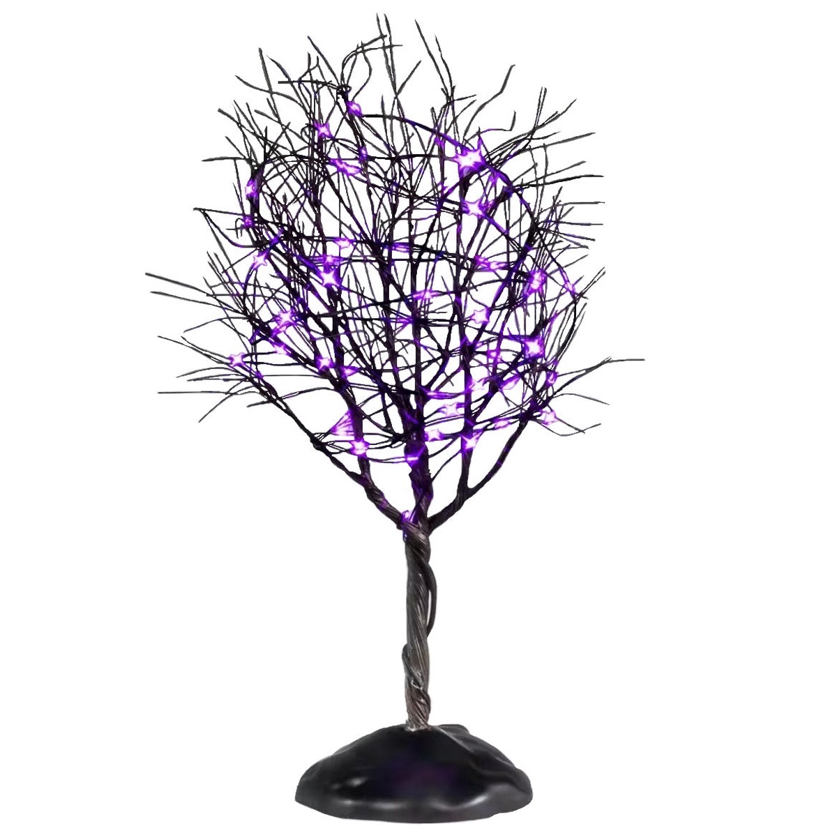Lemax Spooky Town Dry Tree with Purple Lights #54519