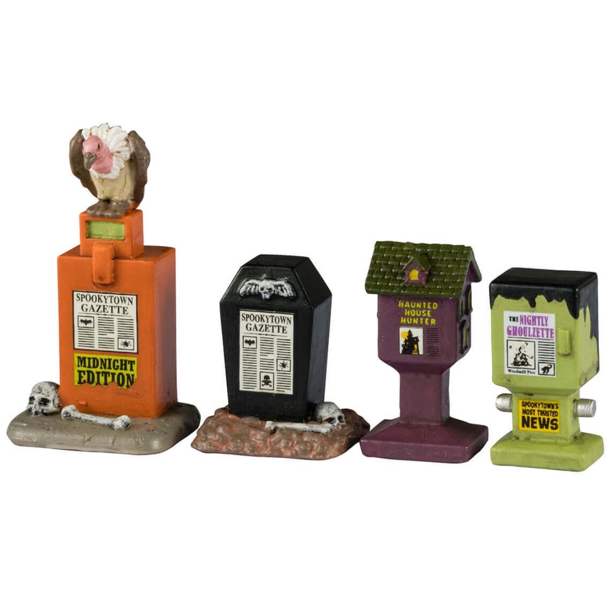 Lemax Spooky Town Gazette, Set of 4 #44316