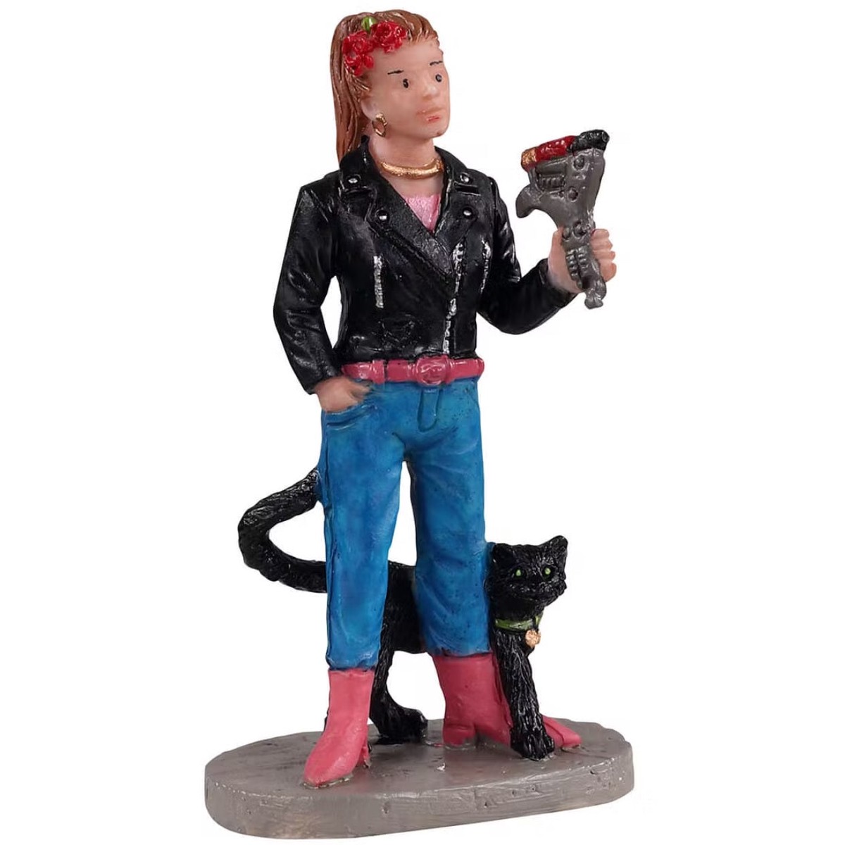 Lemax Spooky Town Tattoo Katarina & Cat #12045