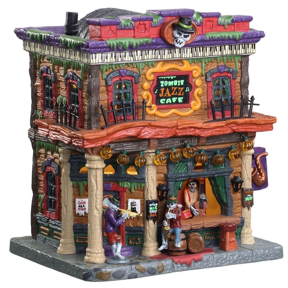 Lemax Spooky Town Zombie Jazz Cafe #05612