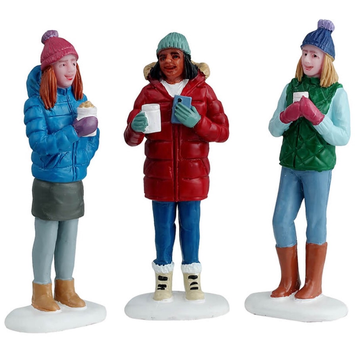 Lemax Vail Village Figurines: Hot Cocoa with Friends, Set of 3 #42316