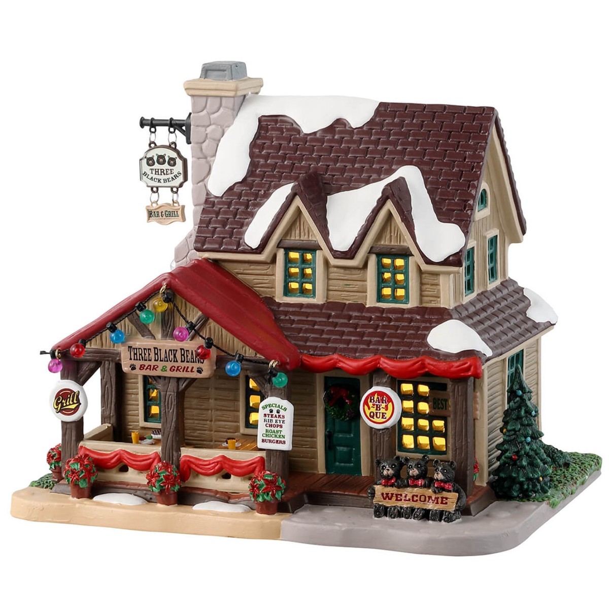 Lemax Vail Village Lighted Building: Three Black Bears Bar & Grill #35078