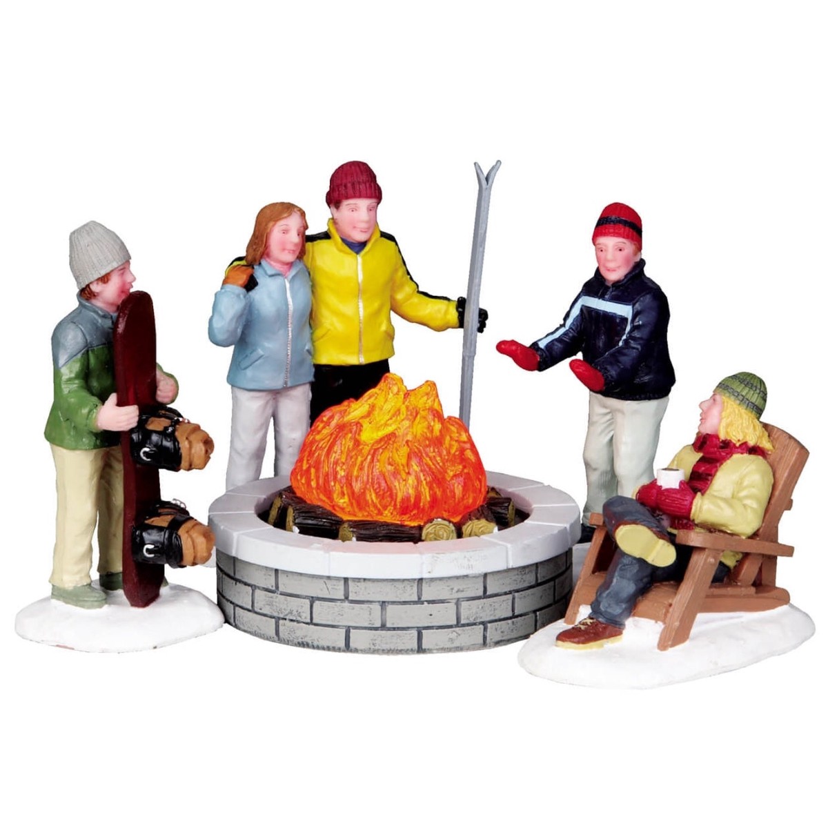 Lemax Vail Village Table Accent: Fire Pit, Set of 5 #04223