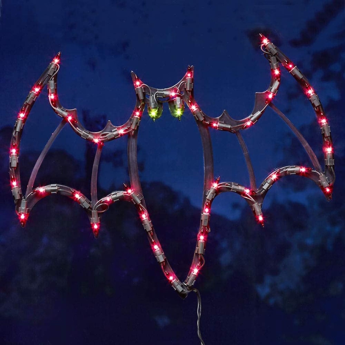 Lighted Bat Halloween Silhouette