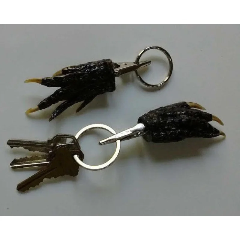 Louisiana Alligator Foot Claw with Alligator Clip and Key Ring
