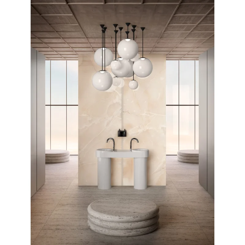 Lumix Ivory 80×240 (31.49″ x 94.4″) Porcelain Slab 15mm Thick 20.66 sqft/f