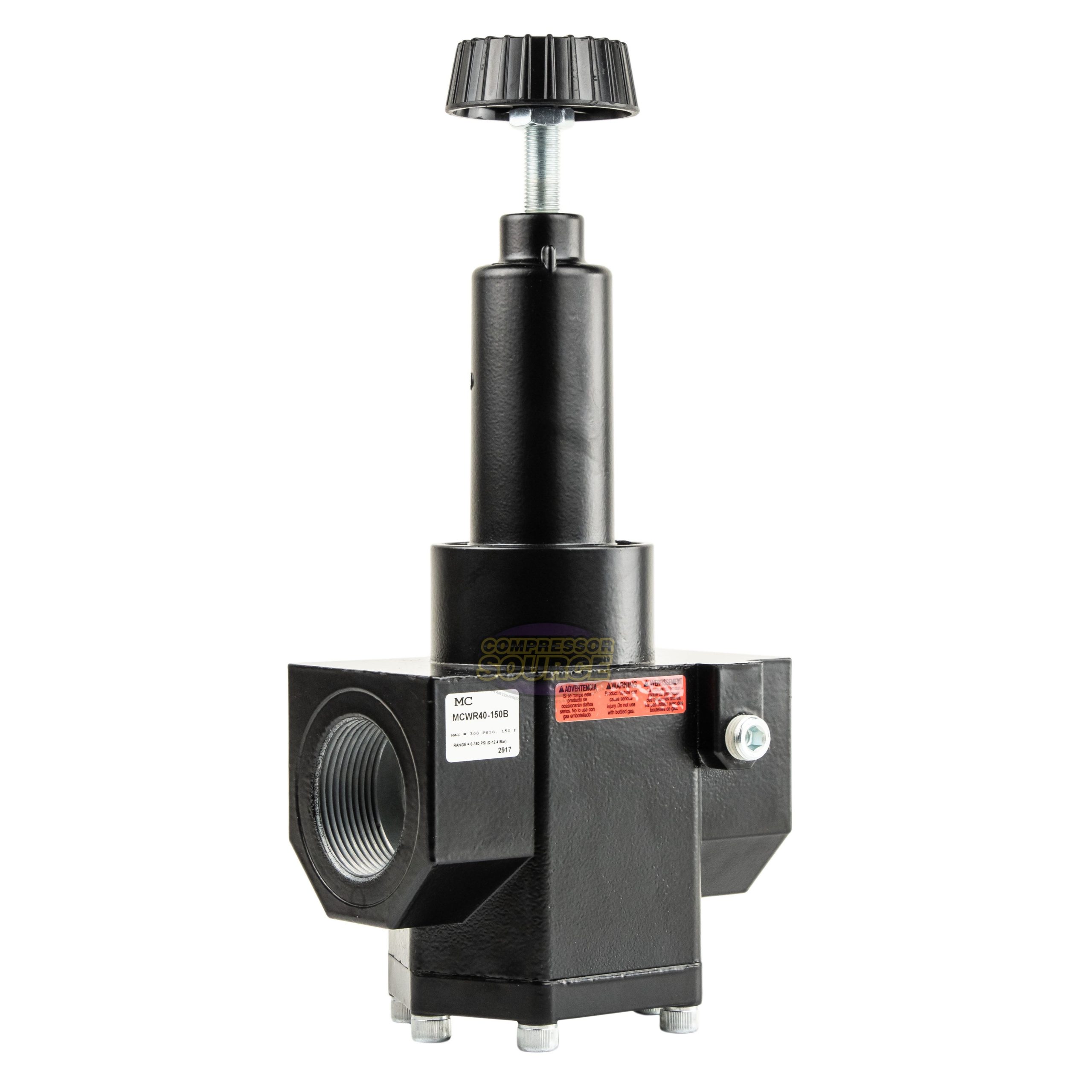 1.5" In-Line Compressed Air Regulator Air Compressor Regulator 300 PSI Max MCWR40-150B