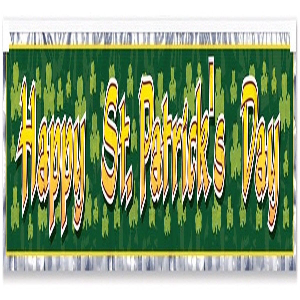 Metallic 'Happy St Patrick's Day' Fringe Banner