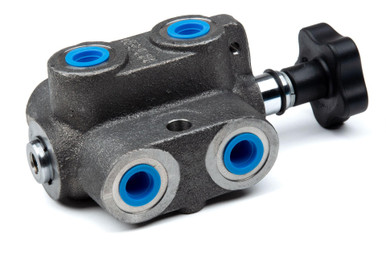 Double Selector Valve, 6 Port, 2 Position, 30 GPM, 1/2 NPT Port Size, Knob