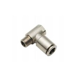 4mm (5/32") OD Tube x 1/8" BSPT - Male Banjo Connector - Metallic - Push to Connect Fitting