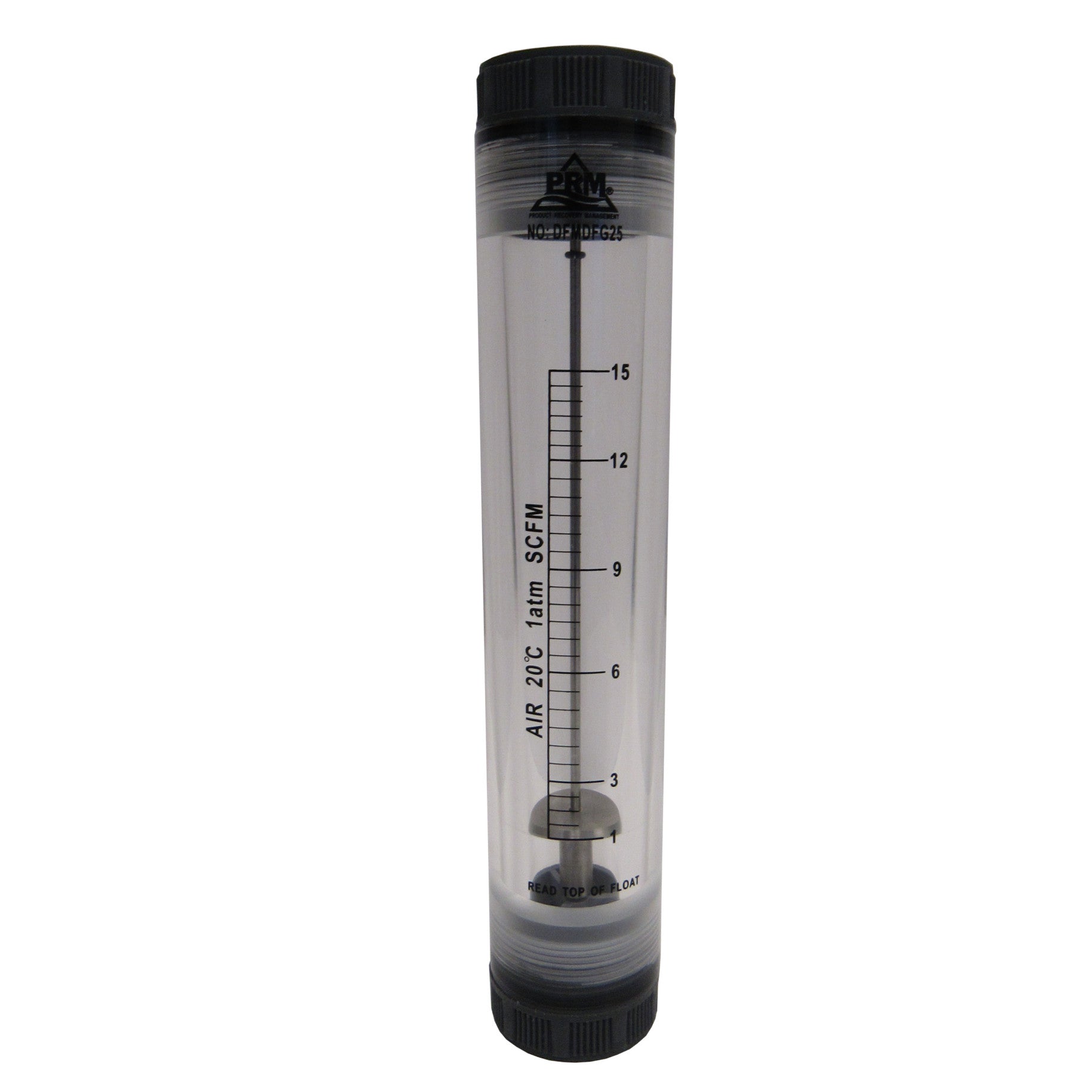 PRM FMDFG25 1-15 SCFM Air Rotameter Flow Meter