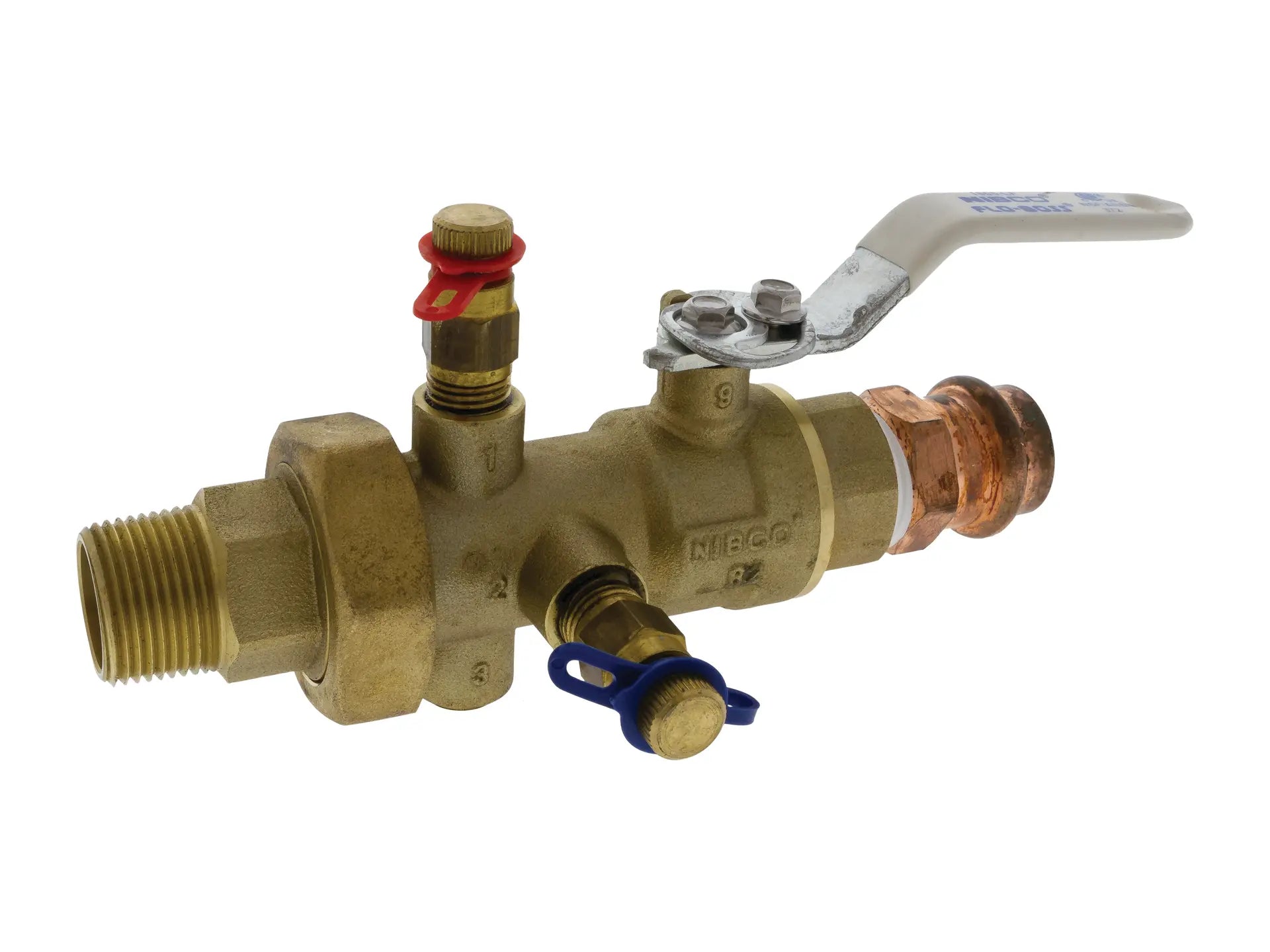 NIBCO NMFS43BABB, 1-1/4in. Balancing Valve Manual, Lead Free Brass, Press Body x MPT Tailpiece