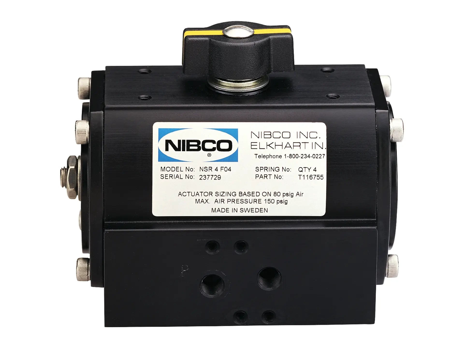 NIBCO T116754, Double Acting Pneumatic Actuator NDA4F04