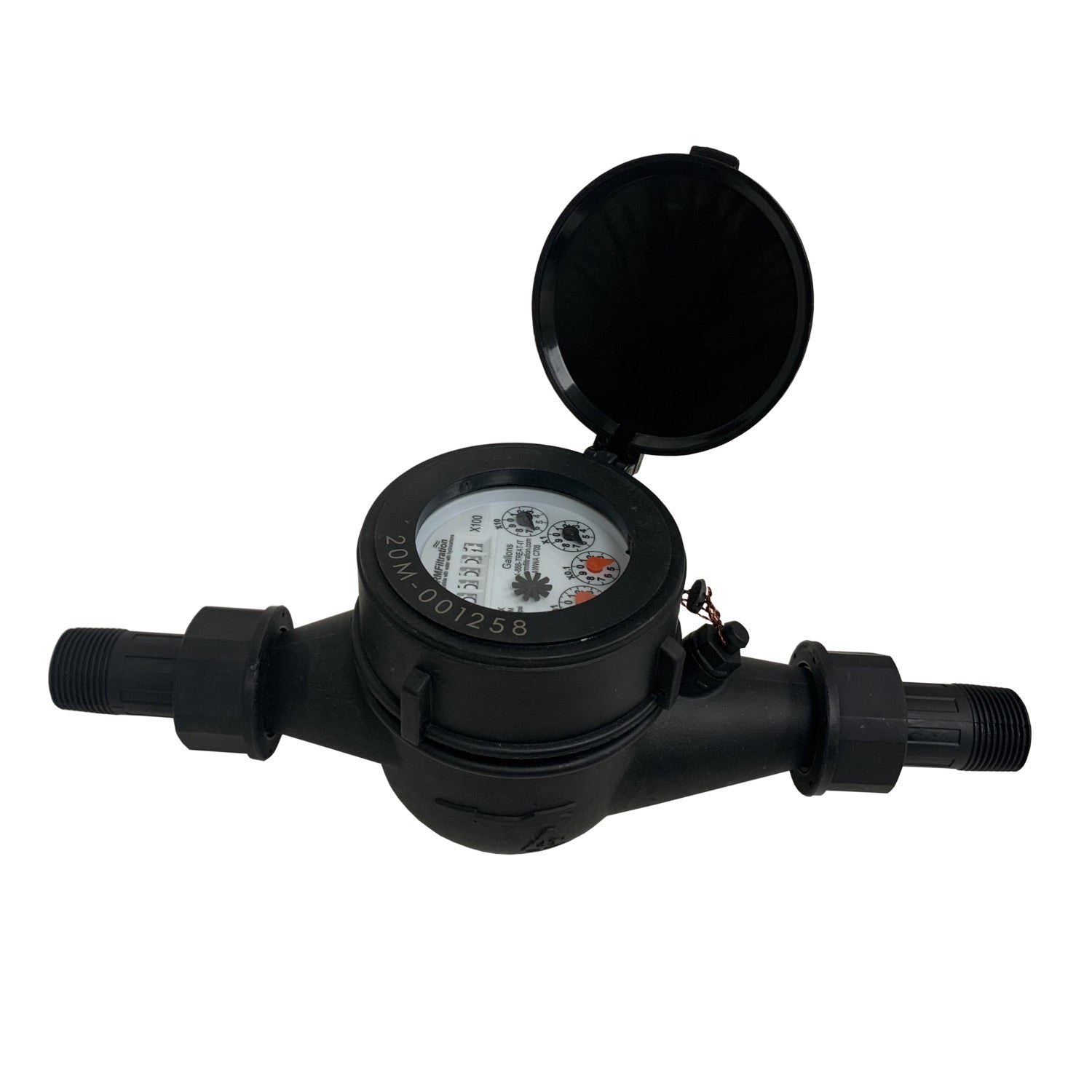 PRM 3/4 Inch Multi-Jet Nylon Totalizing Water Meter, Silicone Seals
