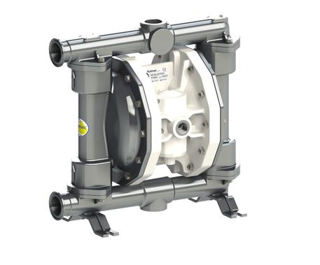Fluimac Phoenix PF0170S-HTTST3-AB AODD Pump - Food Grade - 316 SS Body - 1" TriClamp - 45 GPM - PTFE Seals