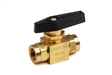 Panel Mount Ball Valve, 3/8 NPT F, 1000 PSI
