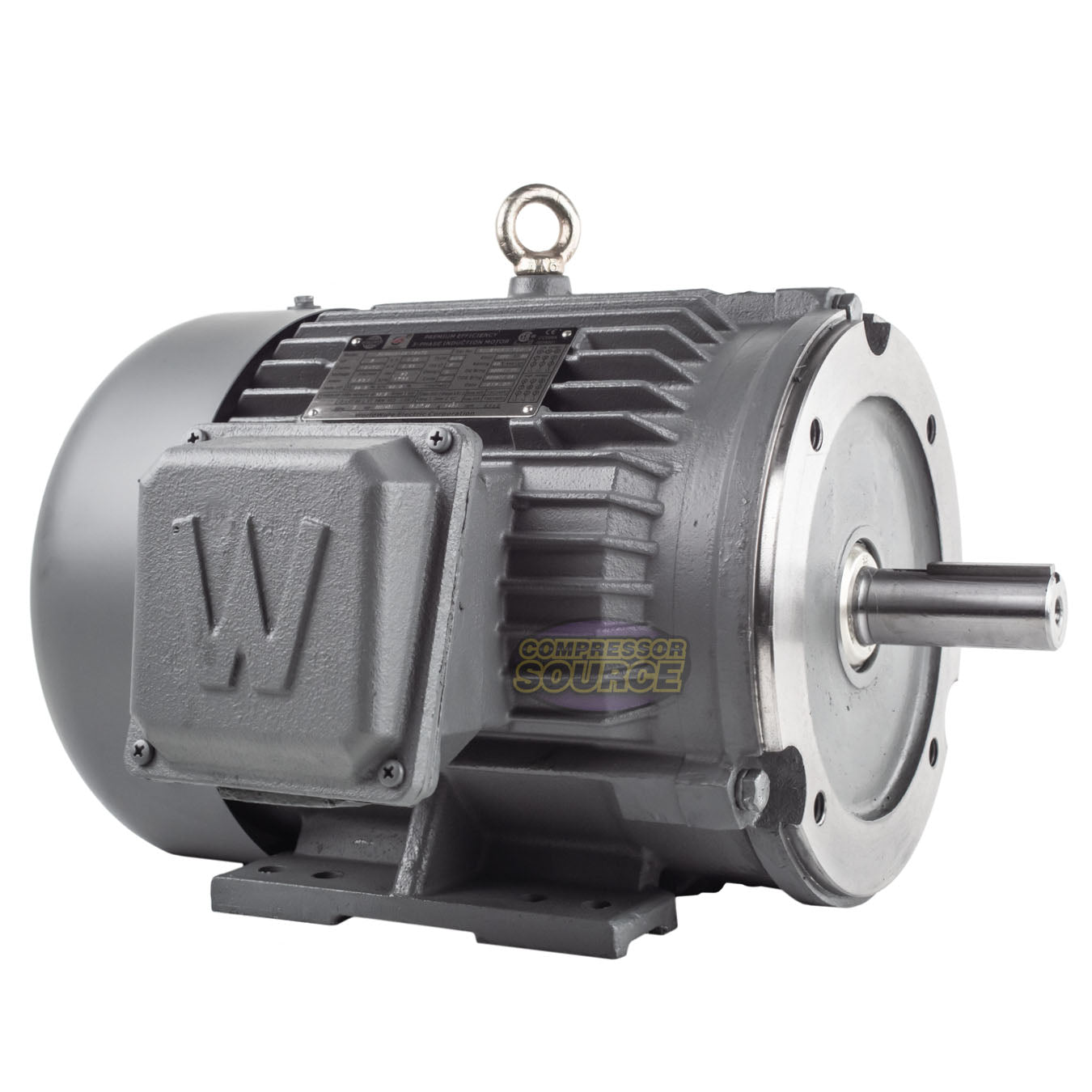 5 HP 3 Phase Electric Motor 1755 RPM 184TC Frame 230-460V TEFC C-Face PEWWE5-18-184TC