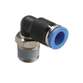 6mm OD Tube x 1/2" BSPT - Male Elbow Connector - Push to Connect Fitting