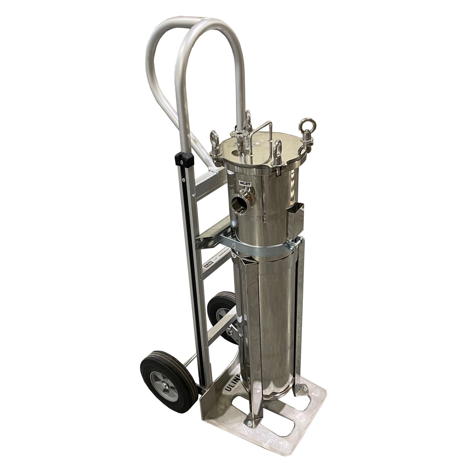 PRM Portable Stainless Steel Bag Filter Housing on Hand Truck, #2 Size