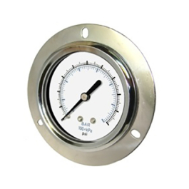 PSB15-200F | 1.5" Dry Pressure Gauge 0-200 PSI Flanged 1/8"NPT