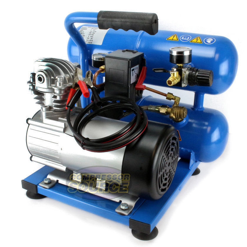1 HP 2 Gallon 3 CFM @ 90 PSI Portable Air Compressor 12V Puma PD-1021F