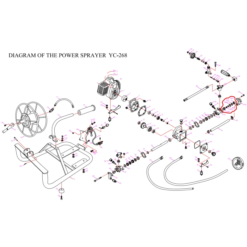 Pump Valve Assembly Spare Part for TBS500 1.3HP Skid Sprayer