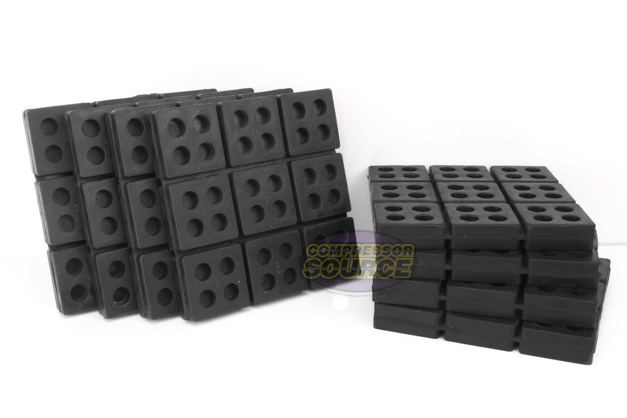 6" x 6" x 3/4" Anti-Vibration Isolation Pads – Solid Rubber – 8 Pack – R66