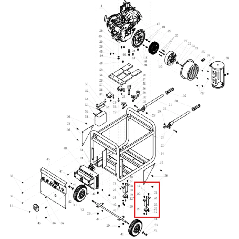 Replacement Foot Spare Part for TWG210A 210 Amp Welder Generator