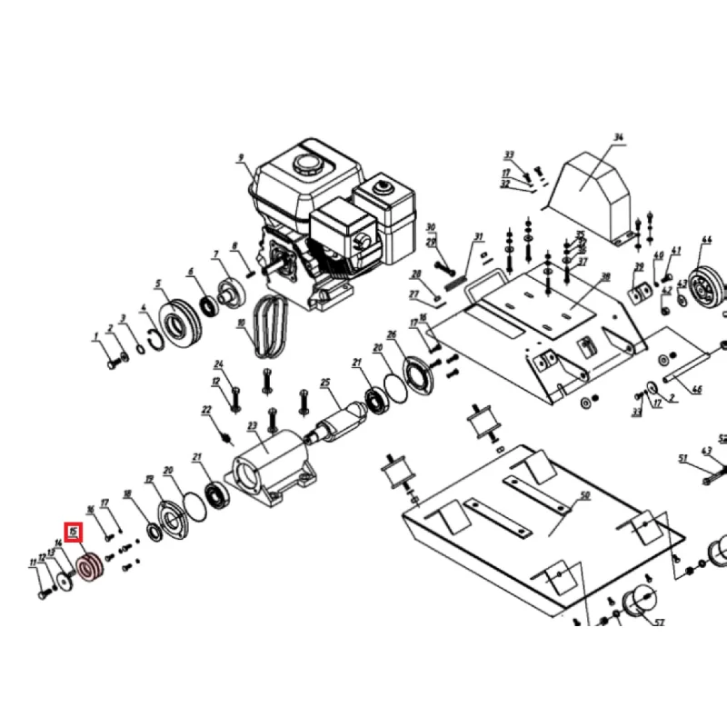 Replacement Pulley Spare Part for TPC80 6HP Kohler Compactor