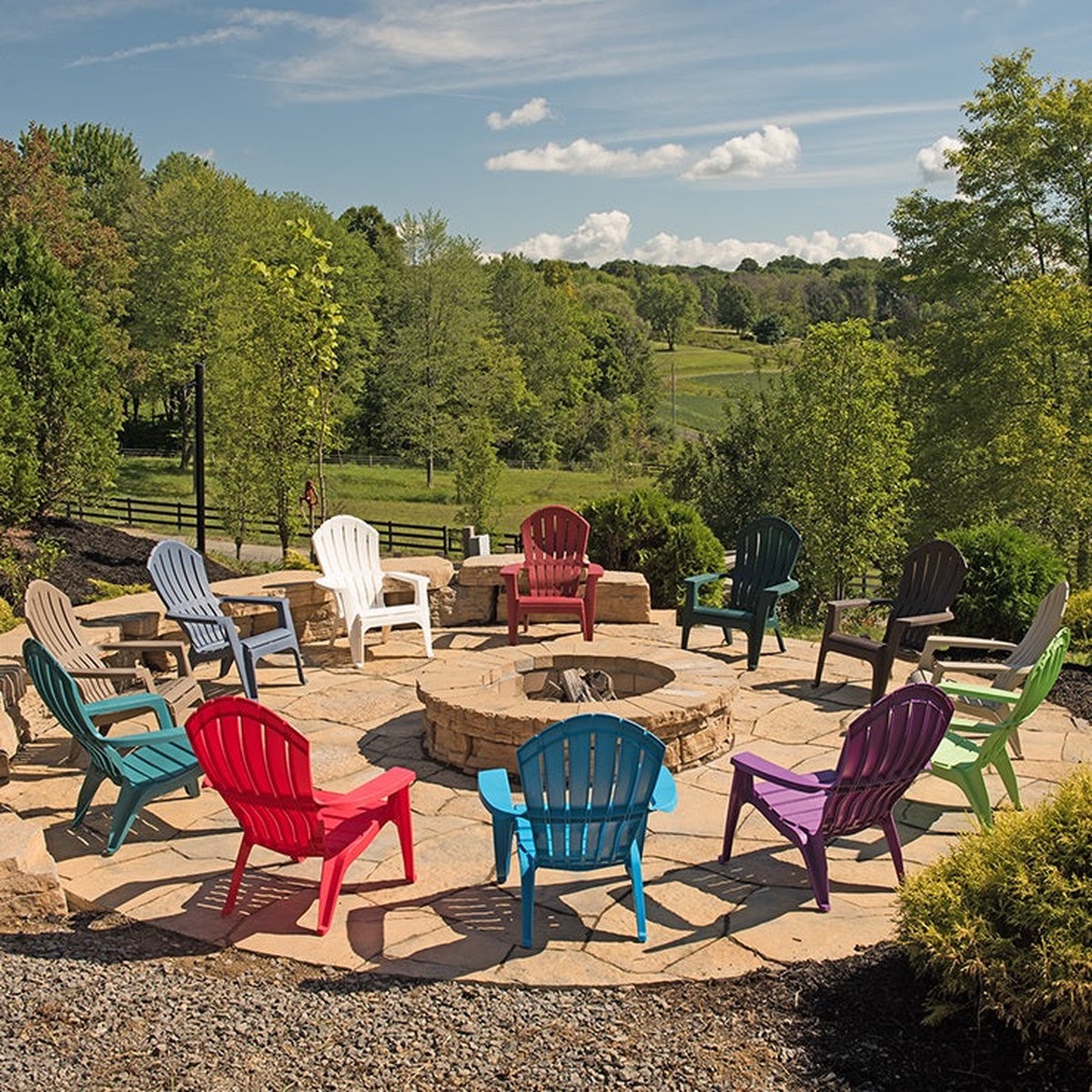 Resin Stacking RealComfort Adirondack Chairs