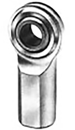 Rod Ends, Heavy Duty, Female, 1 5/8 L, 3/8-24 Thread, 4206 Radial Load