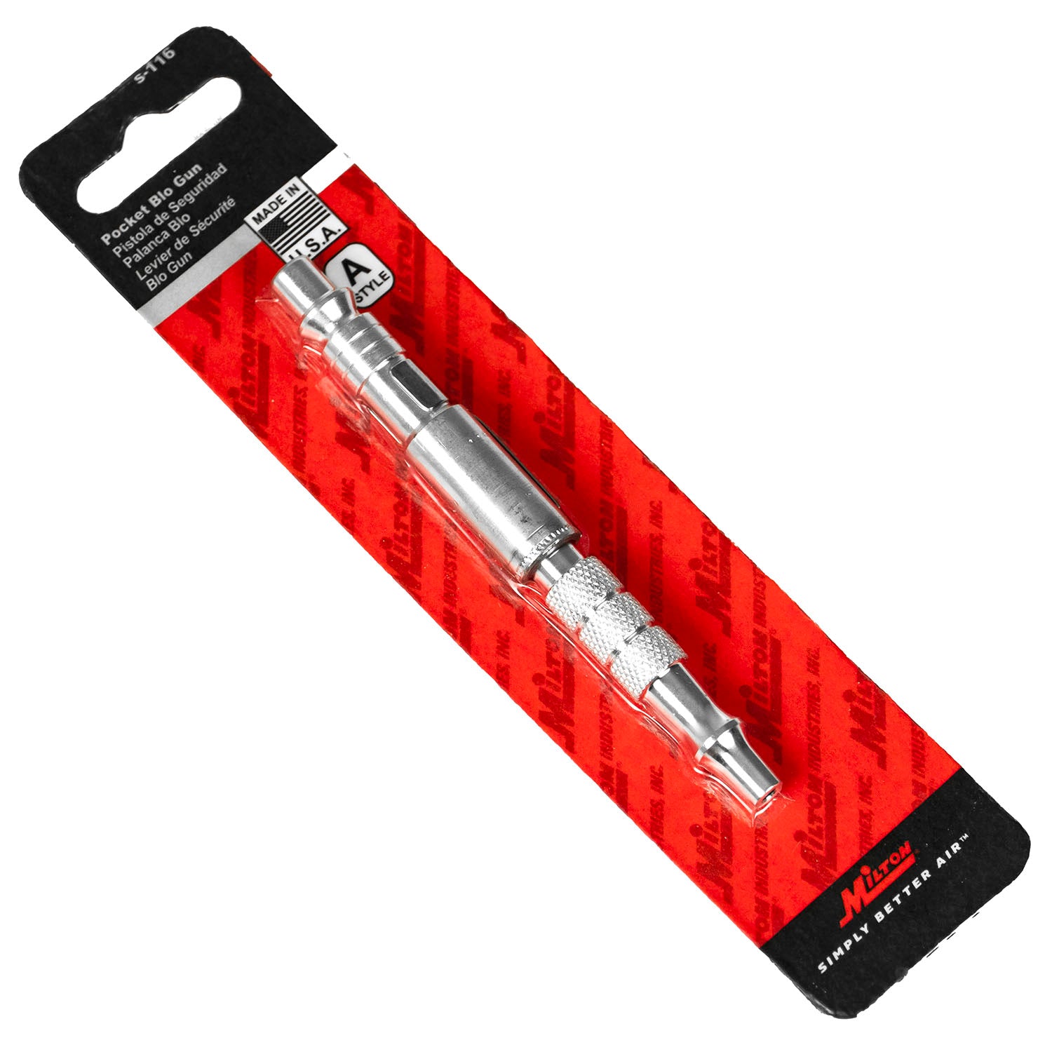 Milton S-116 Adjustable Pocket Blowgun for A Style Couplers Made in the U.S.A