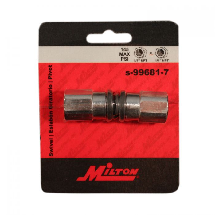1/4" FNPT Swivel Fitting 45 Degree Variable Angle Steel Fitting Milton S-99681-7