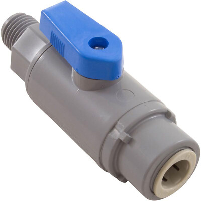 Rola-Chem 7125190 Shut-Off Valve – 1/4" NPT x 3/8" Tubing, Chemical-Resistant