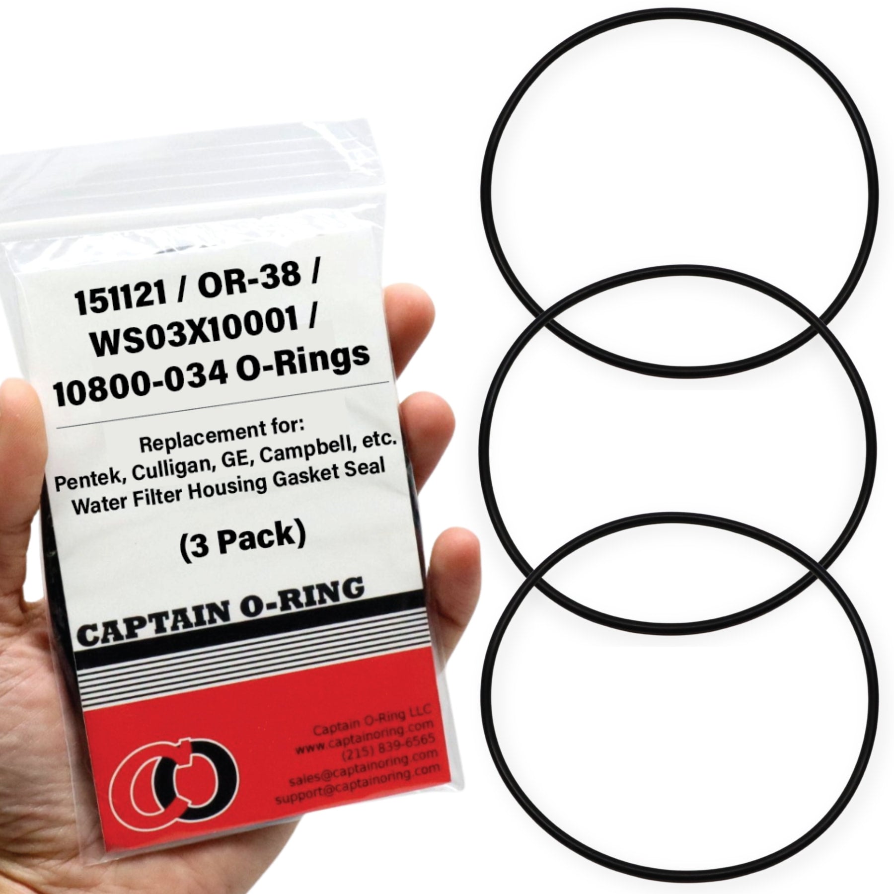 Pentek Pentair 151121 O-Ring (3 Pack) [Culligan OR-38, GE WS03X10001]