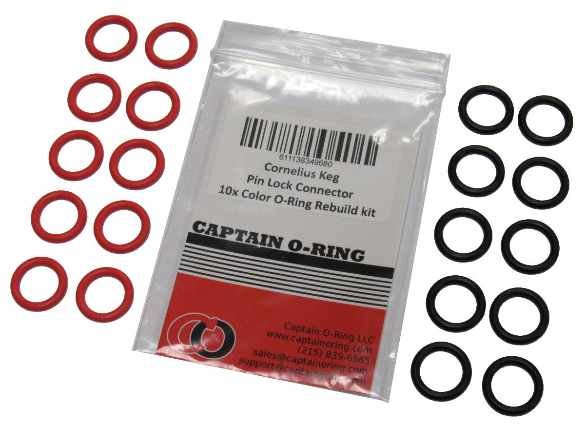 (10 sets) COLOR O-Ring Set for Cornelius Keg Pin Lock Connectors