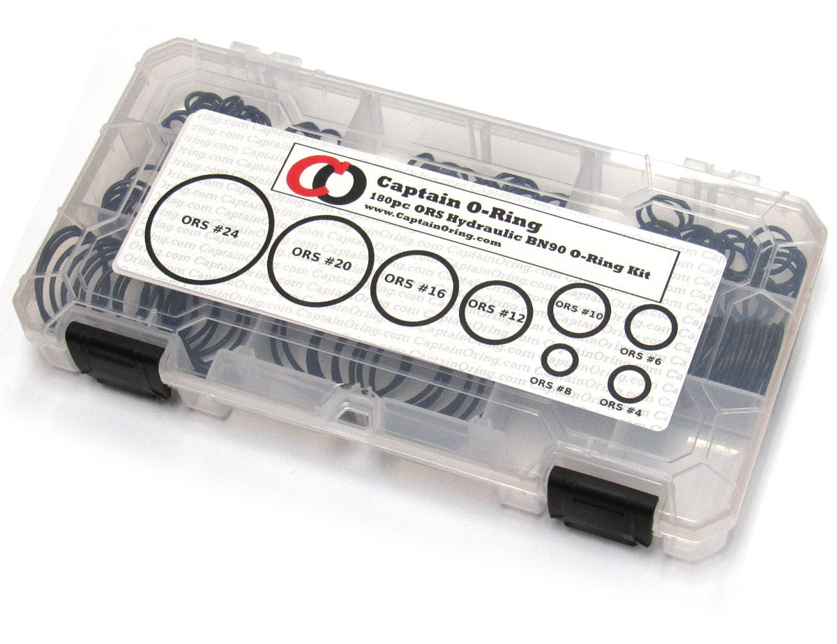 180pc ORS / ORFS Flat Face Hydraulic BN90 O-Ring Kit