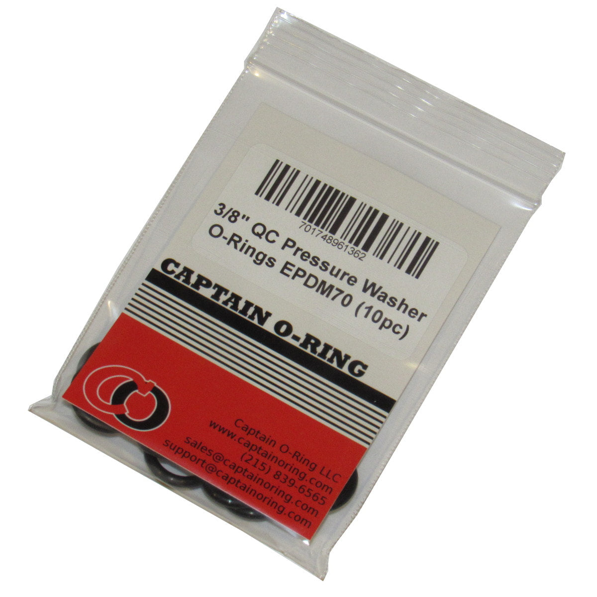 Power Pressure Washer O-Rings for 3/8 Quick Coupler, EPDM (10 pack)